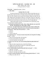 Đề kiểm tra cuối kì I