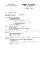 Đề thi và đáp án Toán 11 CB