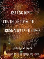 Ứng dụng thuyết lượng tử trong nguyên tử Hỉđô