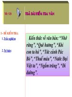 Tiết: 129  Trả bài kiểm tra Văn