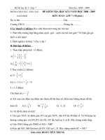 Đề thi kỳ I / 08-09 Lớp 7 Nam định ( MỚI)