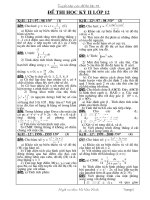 tuyển tập  đề thi học kỳ II líp 12 - THPT Thái Phiên - HP