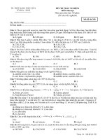 ĐỀ HÓA HỮU CƠ TỔNG HỢP