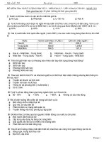 Kiểm tra Học kì 2 ( Trắc nghiệm )