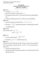 Đề thi HKI ban nâng cao