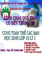 LỚP 10 LÝ 1 - TRƯỜNG CHUYÊN THĂNG LONG ĐÀLẠT - NHÓM 1 - BÁO CÁO SÔNG NIN