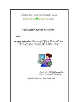 Sáng kiến kinh nghiệm sử dụng phương pháp dạy học âm, vần