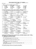 English test for 11th form