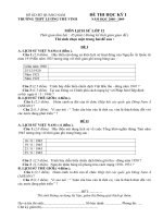 ĐỀ & ĐÁP ÁN SƯ 12 CB