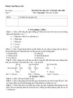 Một số đề kiểm tra trong năm