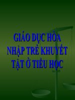 Giáo duc hòa nhập trẻ khuyết tật