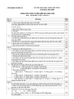 Đáp án HSG Sinh lớp 9 Tỉnh Nghệ An năm 2008