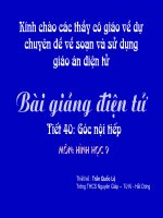 Tiết 40: Góc nội tiếp