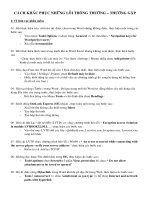 Cách khắc phục 1 số lỗi máy tính thông dụng