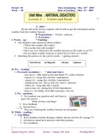 Unit 9: Natural disasters