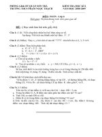 Đề Kiểm Tra học kỳ I-Toán 6