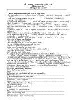 Đề thi HSG môn Tiếng Anh