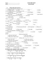 Đề kiểm tra 45'' Cao đẳng