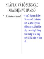 bài 1: nhắc lại về hàm só