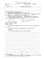 Bài kiểm tra học kì II