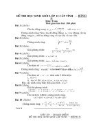 Đề thi HSG lớp 12 có đáp án đề 40