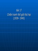 chiến tranh thế giới thứ hai tiết 1