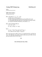 Học kỳ I: Toán 10,12 (08-09)