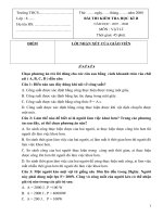 Kiểm tra Vật lý 8 học kỳ II