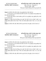 Đề thi CDGD 11 (HKI Tự luận)