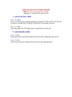 Đề thi hoc kì I ban KHTN