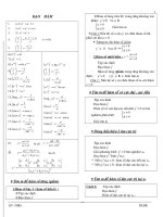 Các dạng toán giải tích 12