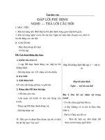 Tap lam van : Dáp lời phủ định nghe - trả lời câu hỏi.