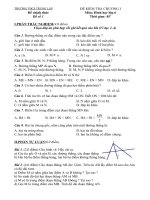 Kiểm tra Hình học 6 chương I: Đoạn thẳng