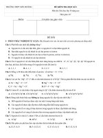 ĐỀ THI HỌC KÌ I LỚP 10 NÂNG CAO