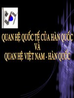 QUAN HỆ HÀN - VIỆT