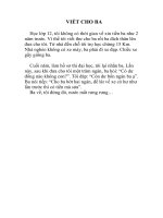 Chuyện kể cuối tuần: Viết cho Ba