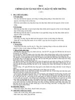 Bài 12: Chính sách tài nguyên và bảo vệ môi trường