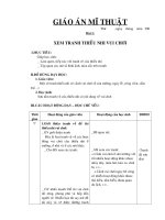 Giáo án mĩ thuật  trọn bộ lớp 1