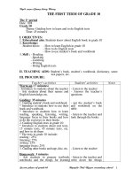 Giáo an Anh 10 Cb Unit 1, 2, 3 (chuẩn)