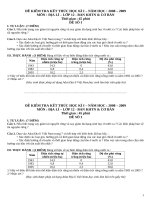 Đề thi HKI (Ban Cơ bản)