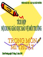Tích hợp giáo dục môi trường trong môn Mĩ thuật
