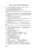 Đề TN - Sự phát sinh, phát triển sự sống