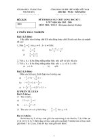 KT học kỳ 2 của SGD THanh hóa đề chẵn