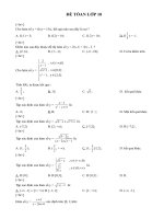 Đề toán lớp  10-5