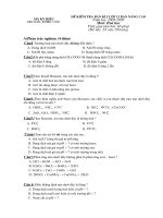 Đề thi & đáp án thi BKI lớp 11 Môn Hóa