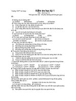 Đề kiểm tra học kì 1 sinh 10