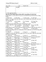Đề kiểm tra 45 phút lớp 10 ban KHXH&NV