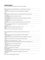 Writing  Exercise