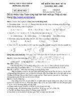 Đề thi HK Toán 9(Có đáp án)