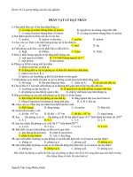 43 Câu trắc nghiệm Vật lý Hạt nhân